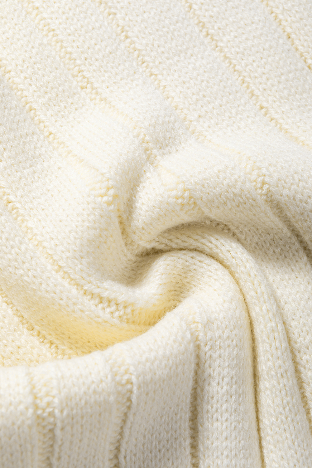 Oatmeal Cable Knit High Neck Sweater Vest - loveforevers