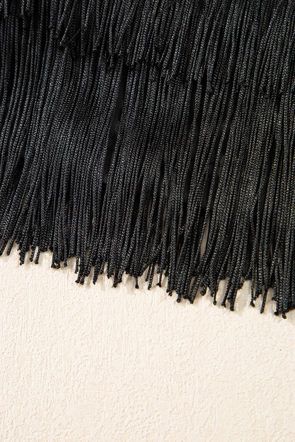 Black Tiered Fringe Trimmed Mini Skirt - loveforevers