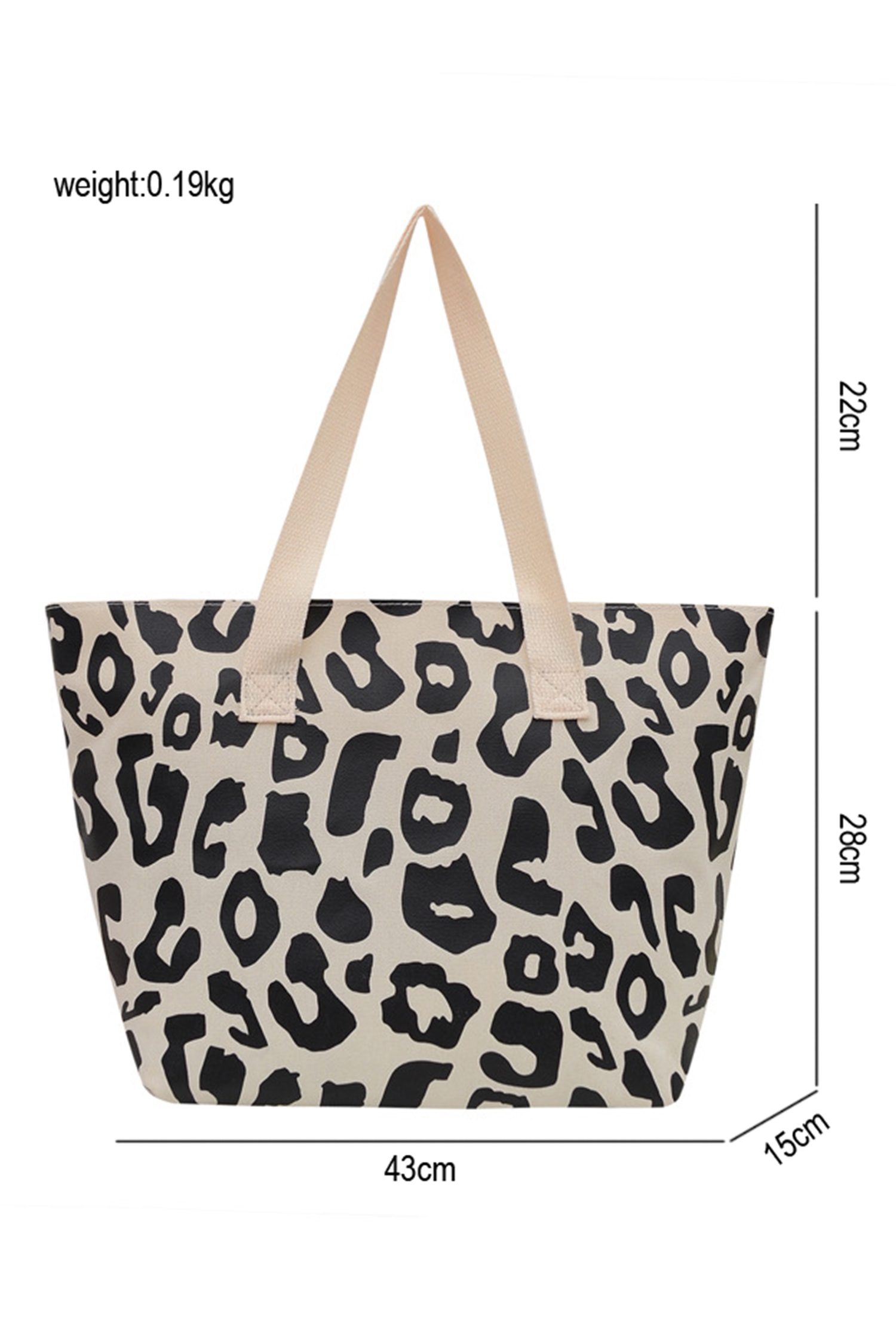 Black Leopard Print Canvas Tote Bag - loveforevers