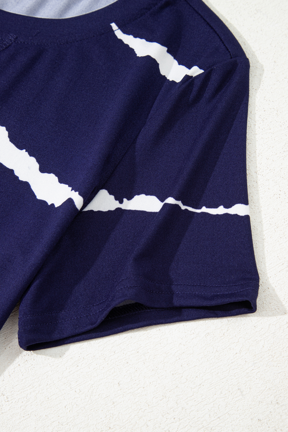 Blue Tie-dye Stripe Casual T-Shirt - loveforevers