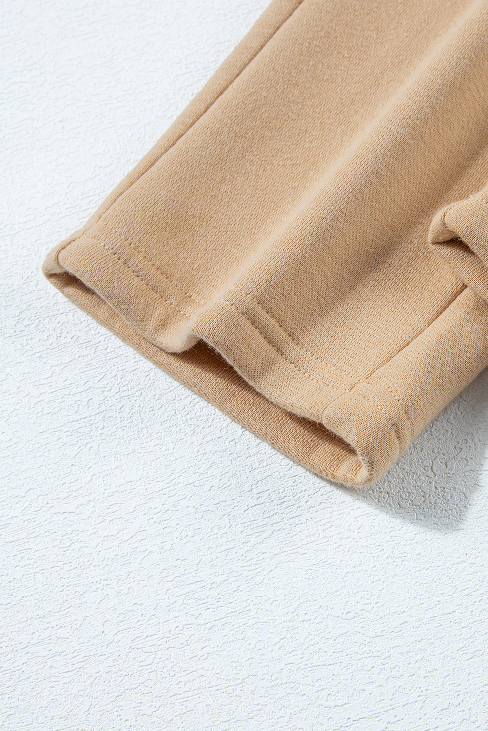 Parchment Solid Half Button Sweatshirt and High Waist Sweatpants Set - loveforevers