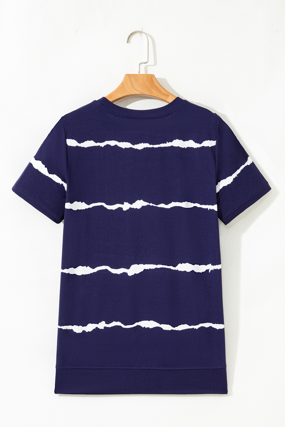 Blue Tie-dye Stripe Casual T-Shirt - loveforevers