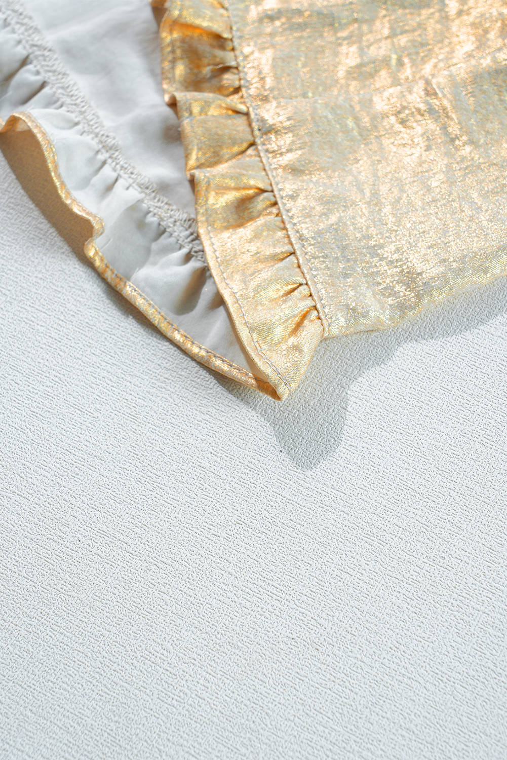 Pale Khaki Metallic Zip up Baseball Jacket - loveforevers