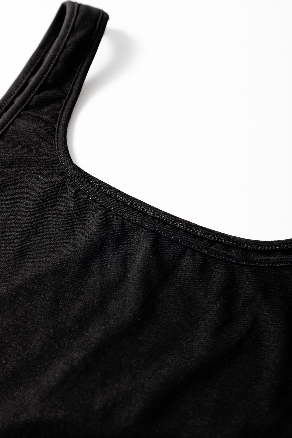 Black Peekaboo Wide Leg Square Neck Sleeveless Jumpsuit - loveforevers
