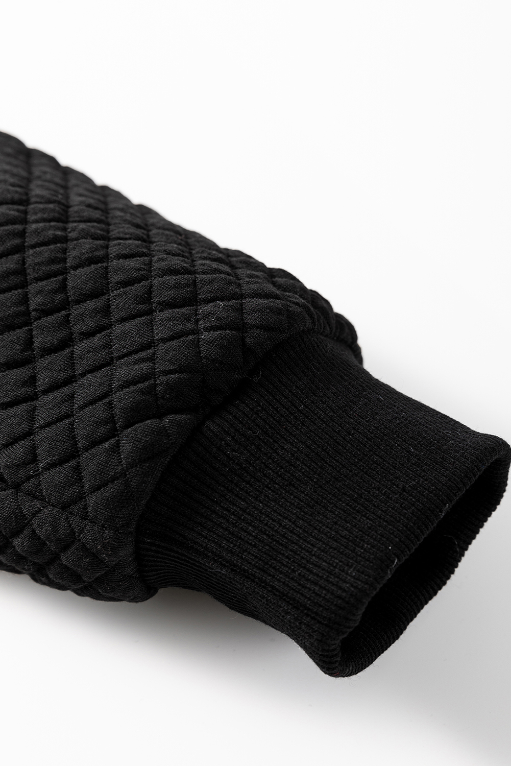 Black Quilted Side Pockets Zipper Hooded Jacket - loveforevers
