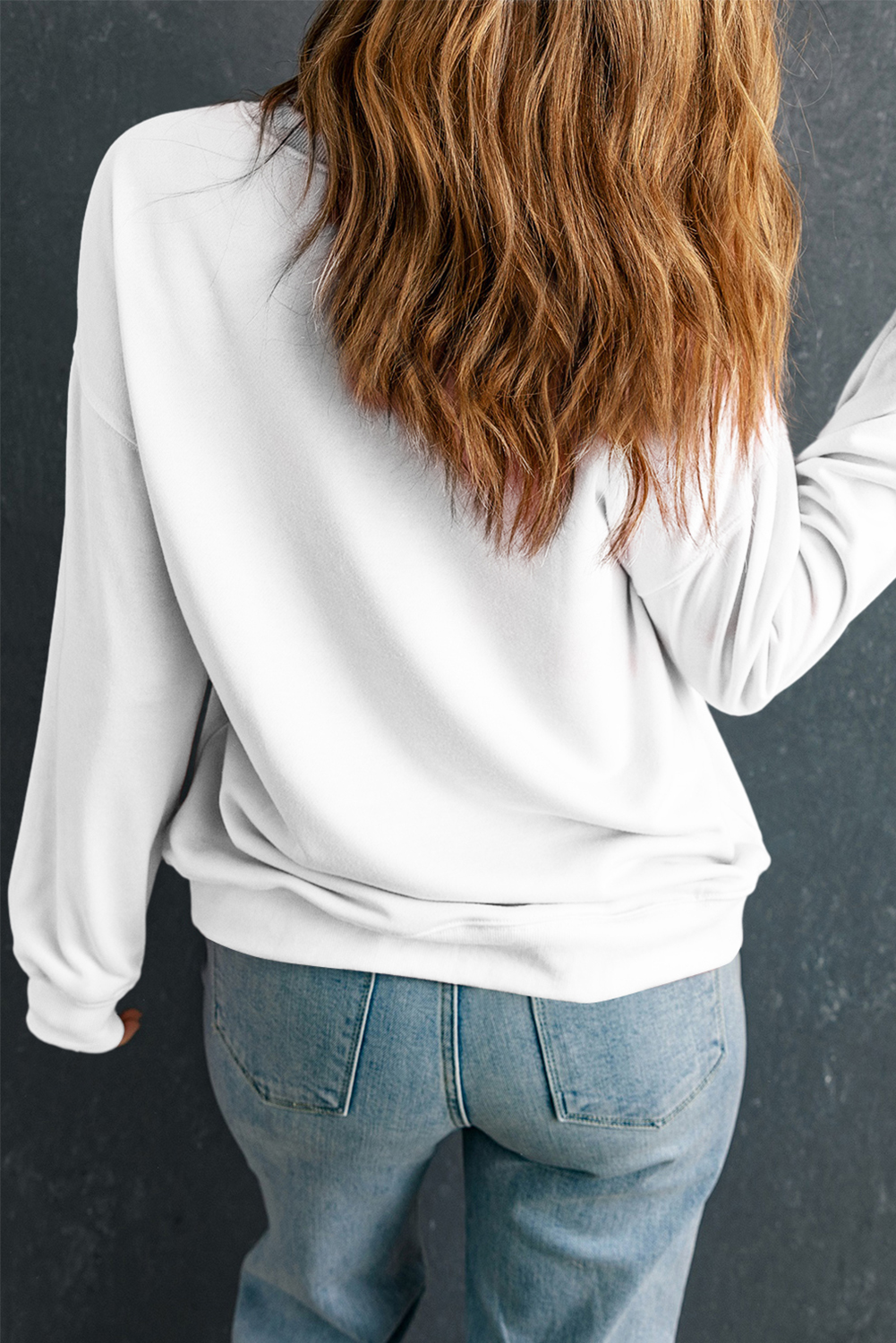 White CRAWFISH CLUB Printed Drop Shoulder Sweatshirt - loveforevers