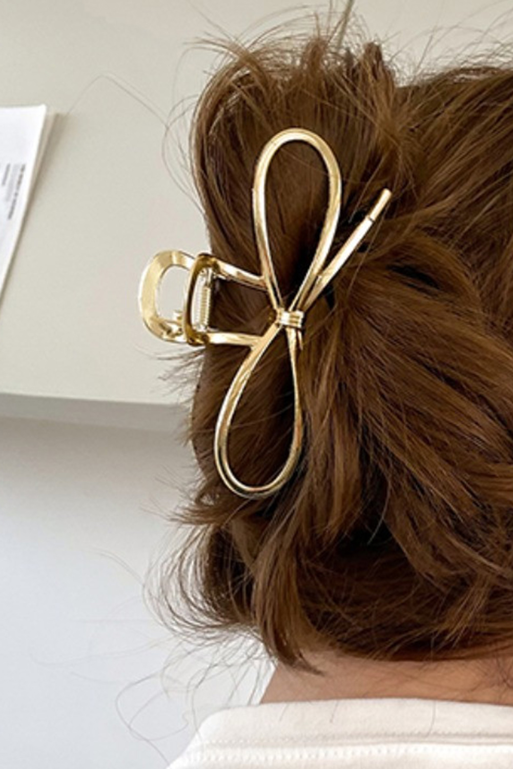 Gold Bowknot Shape Claw Clip - loveforevers