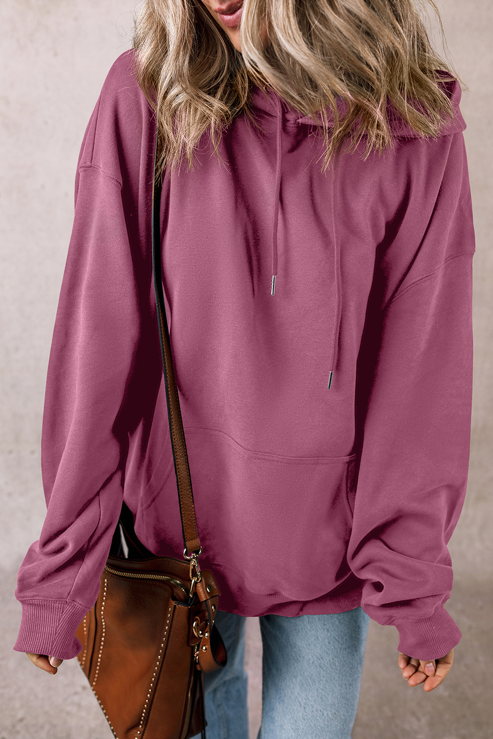 Valerian Fleece Lined Kangaroo Pocket Drawstring Chunky Hoodie - loveforevers