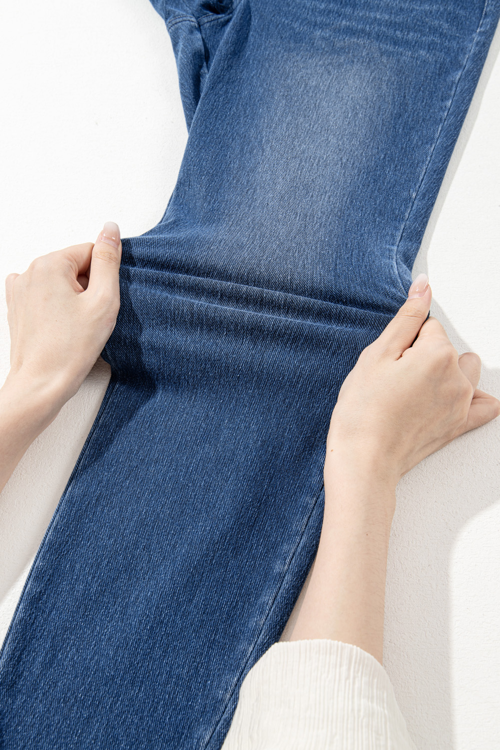 Navy Blue Skinny Elastic Waist Ankle Length Mid Waist Jeggings with Pockets - loveforevers