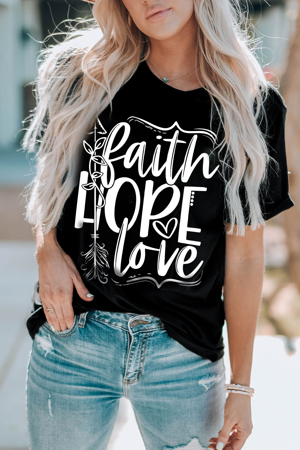Khaki Valentines Multi Pattern Heart Shape Graphic T Shirt - loveforevers