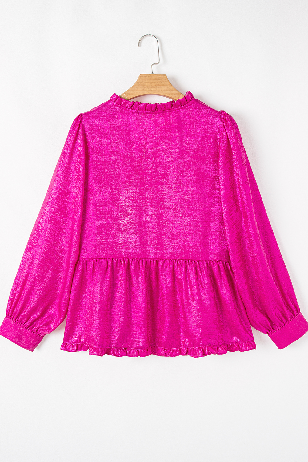 Dearlovers Gold Metallic Frilled V Neck Puff Sleeve Babydoll Blouse - loveforevers