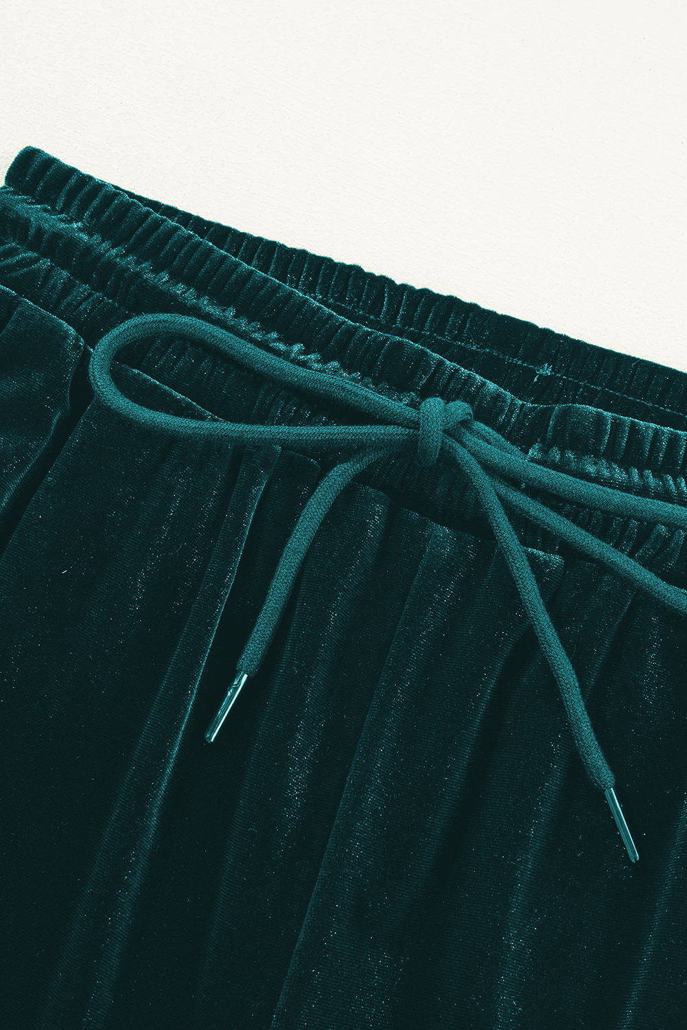 Evergreen Solid Drawstring Waist Wide Leg Pants - loveforevers