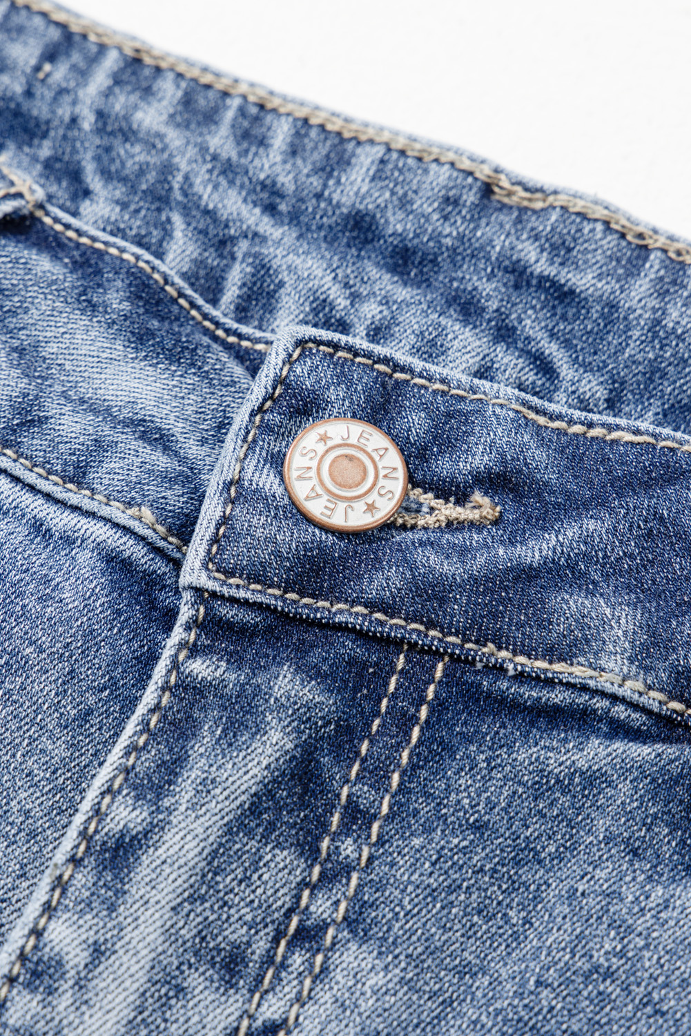 Dusk Blue High Rise Ripped Distressed Hem Flared Jeans - loveforevers