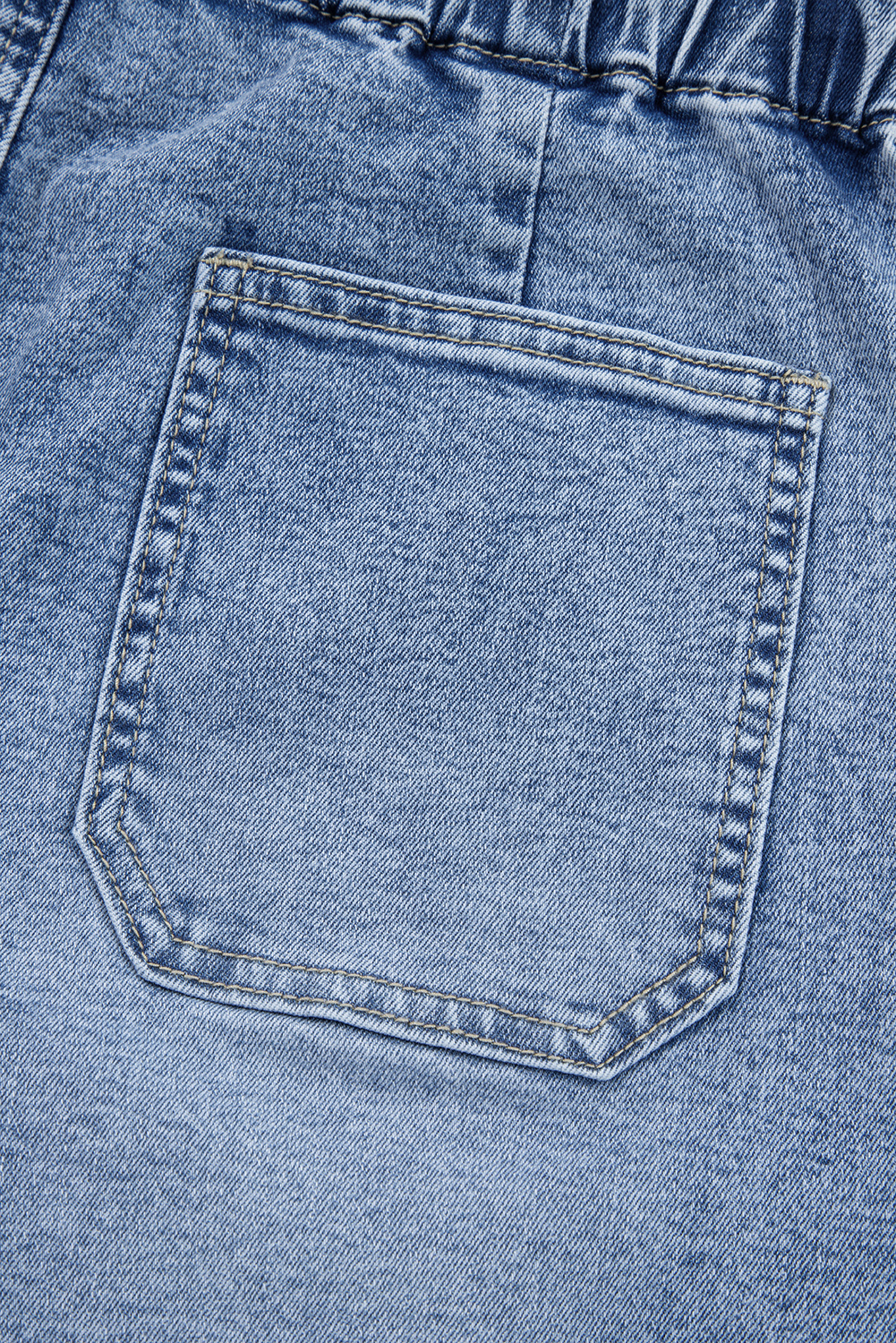 Myosotis Large Patch Pocket Drawstring Paperbag Waist Barrel Jeans - loveforevers