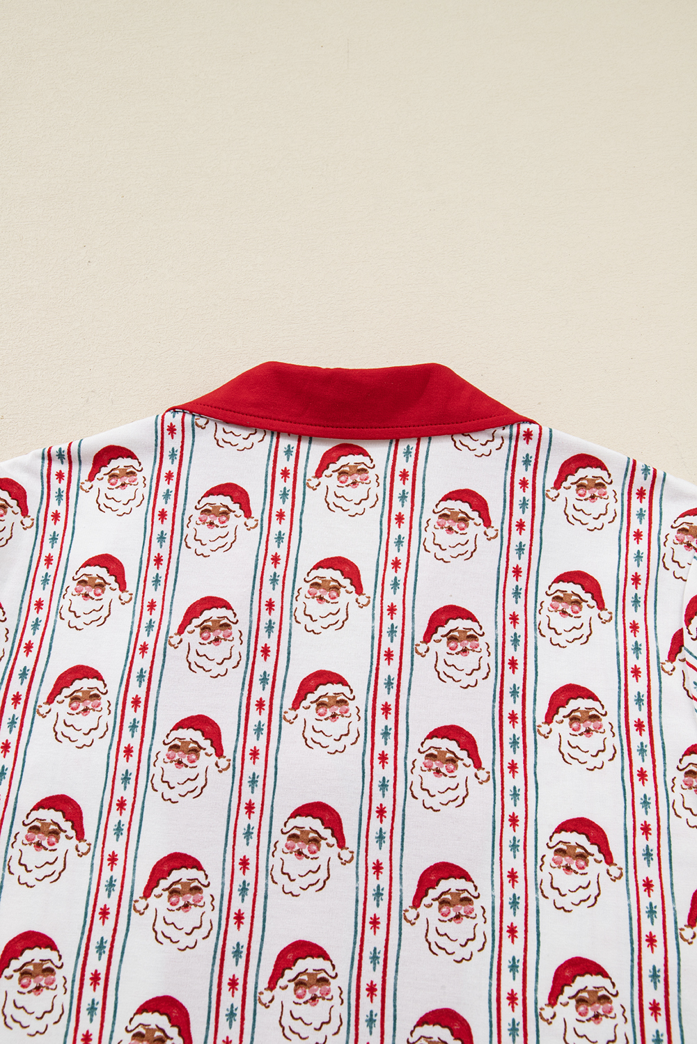 White Santa & Stripes Ruffle PJ Set - loveforevers