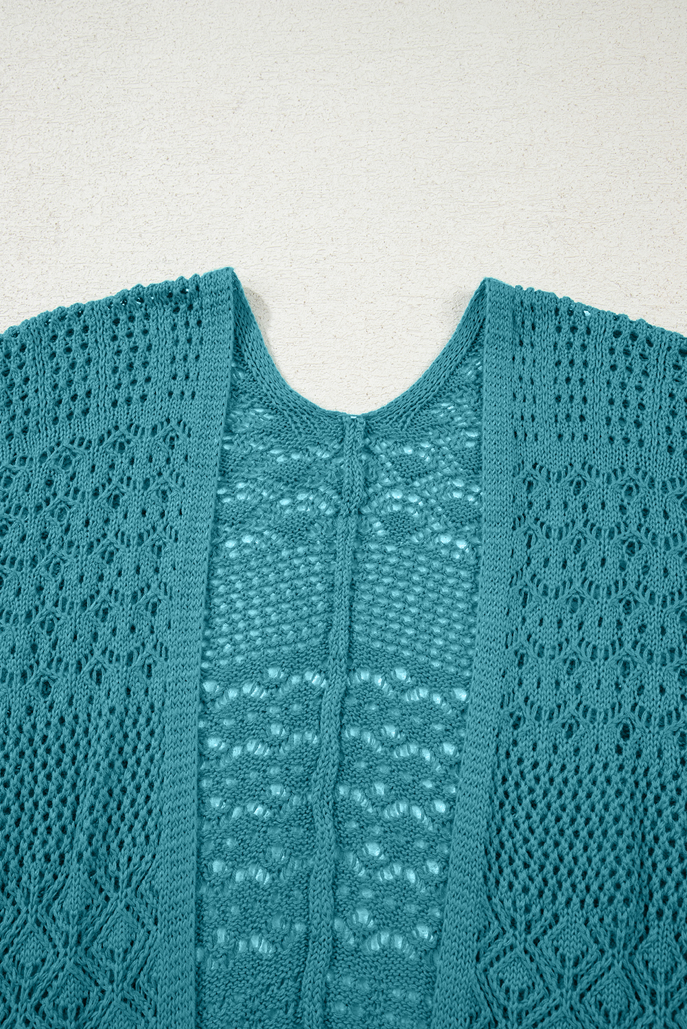 Redwood Burl Mixed Pattern Knitted Open Front Plus Cardigan - loveforevers