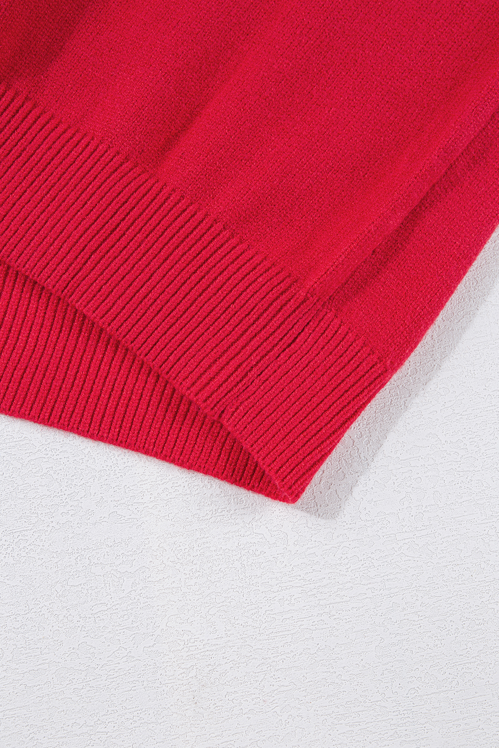 Fiery Red Tinsel Merry Letter Drop Shoulder Baggy Sweater - loveforevers