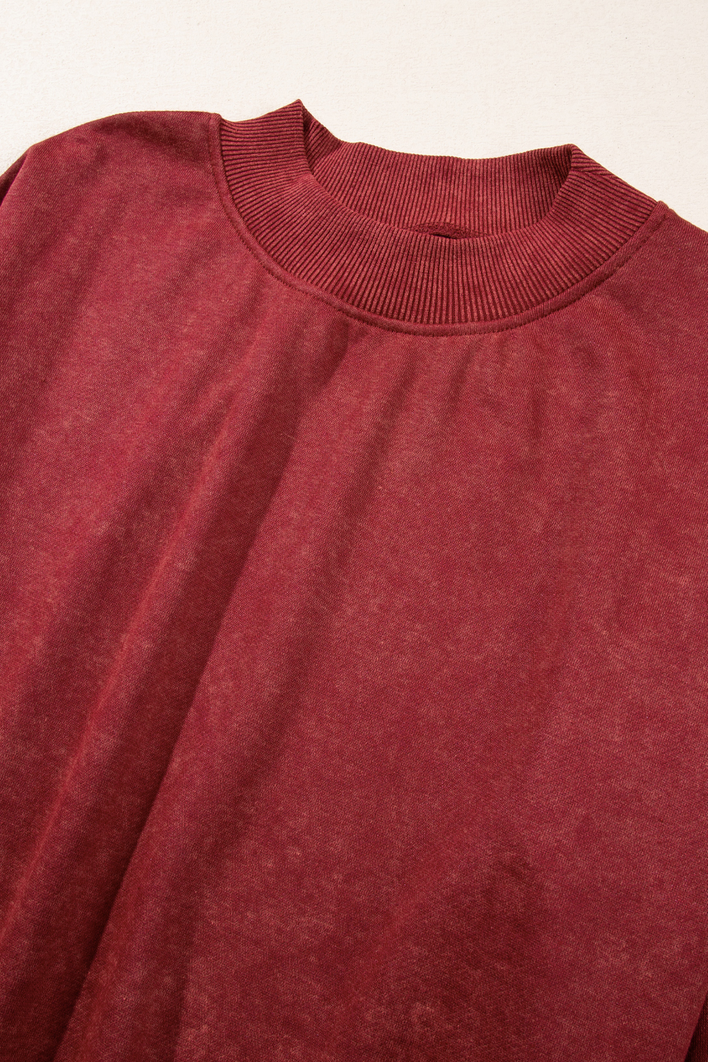 Brown Drop Shoulder Crew Neck Pullover Sweatshirt - loveforevers