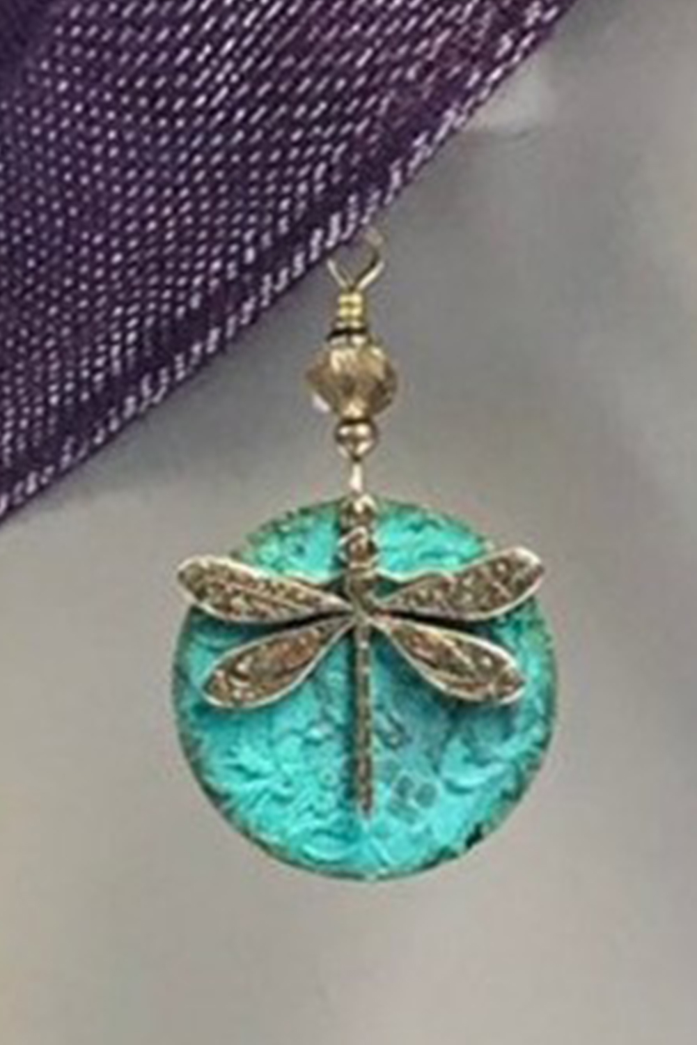 Dark Green Retro Dragonfly Hook Drop Earrings - loveforevers