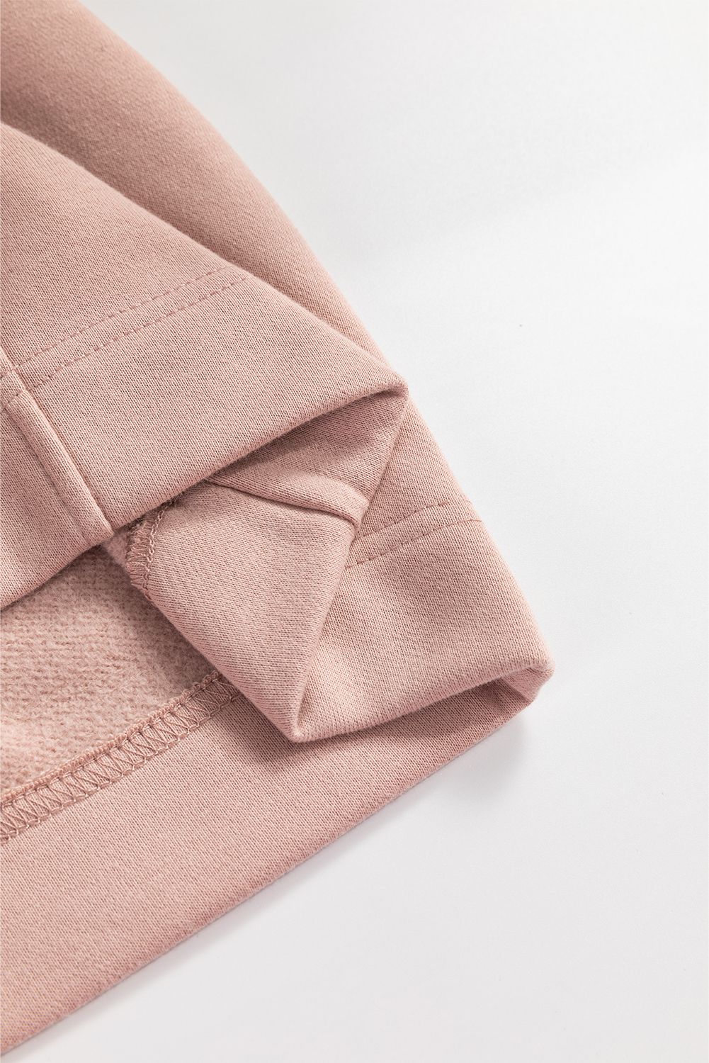 Fushia Zipped Neck Pullover Drop Shoulder Sweatshirt - loveforevers