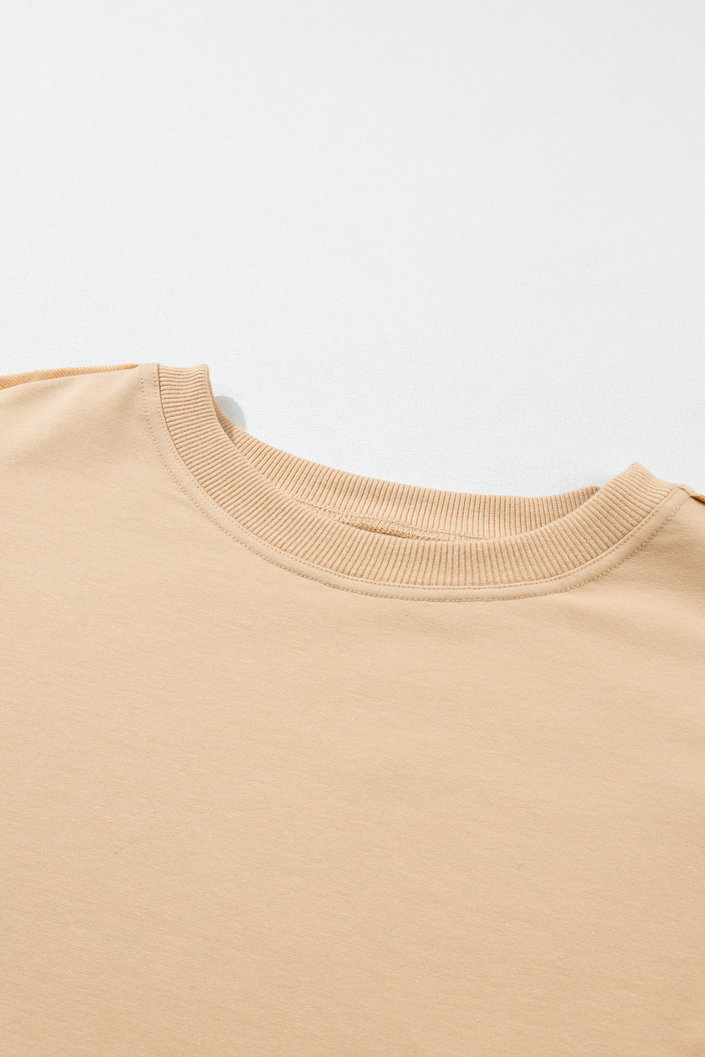 Pale Khaki Sweatshirt Poplin Mini Dress - loveforevers