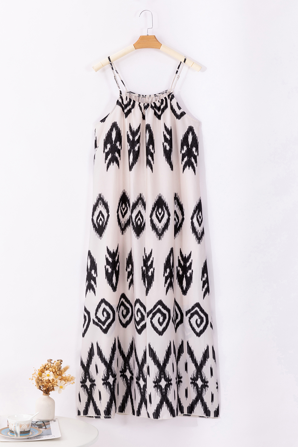 Black Western  Aztec Printed Fashion Vacation Sundress - loveforevers