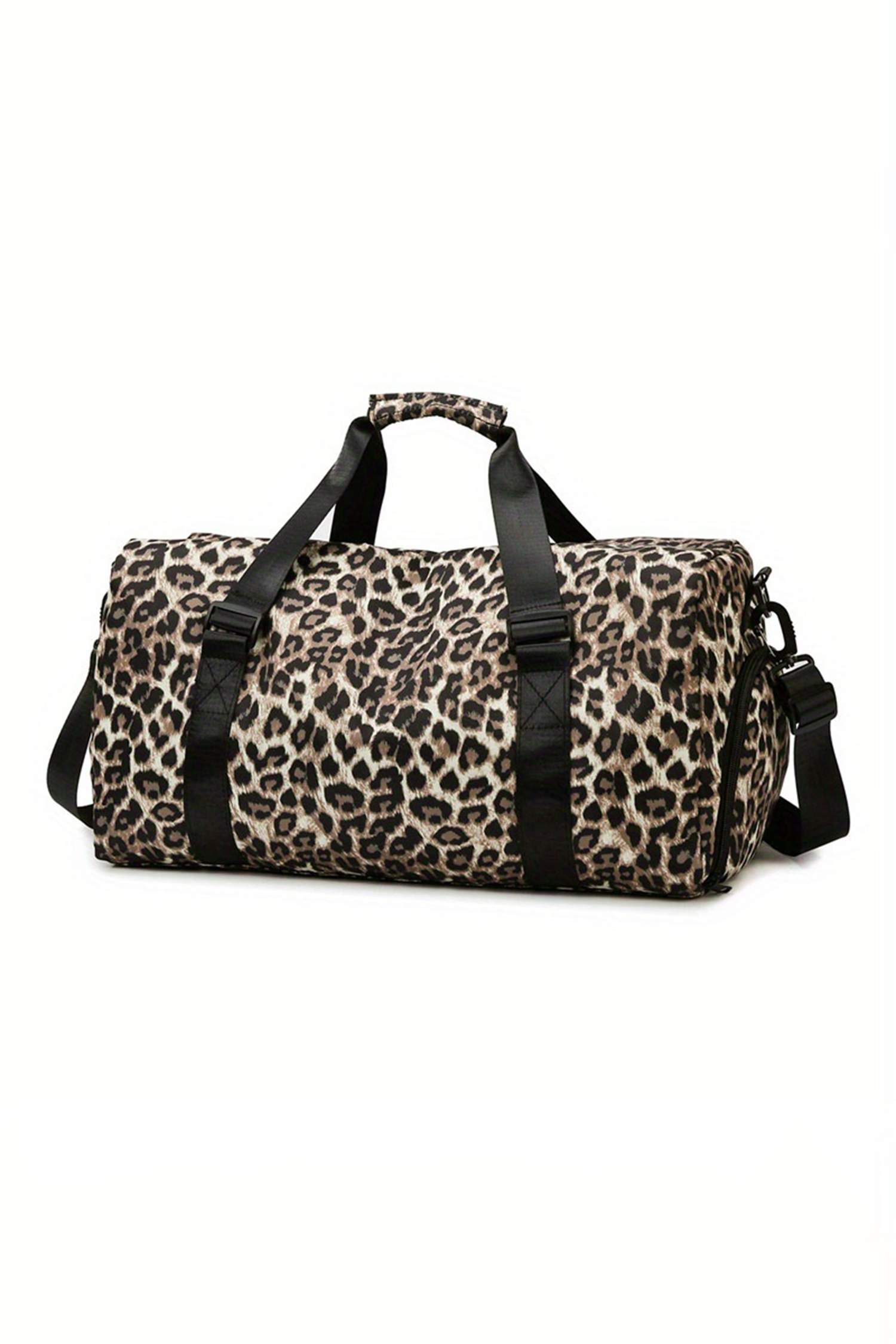 Coffee Leopard Large Travel Duffel Bag - loveforevers