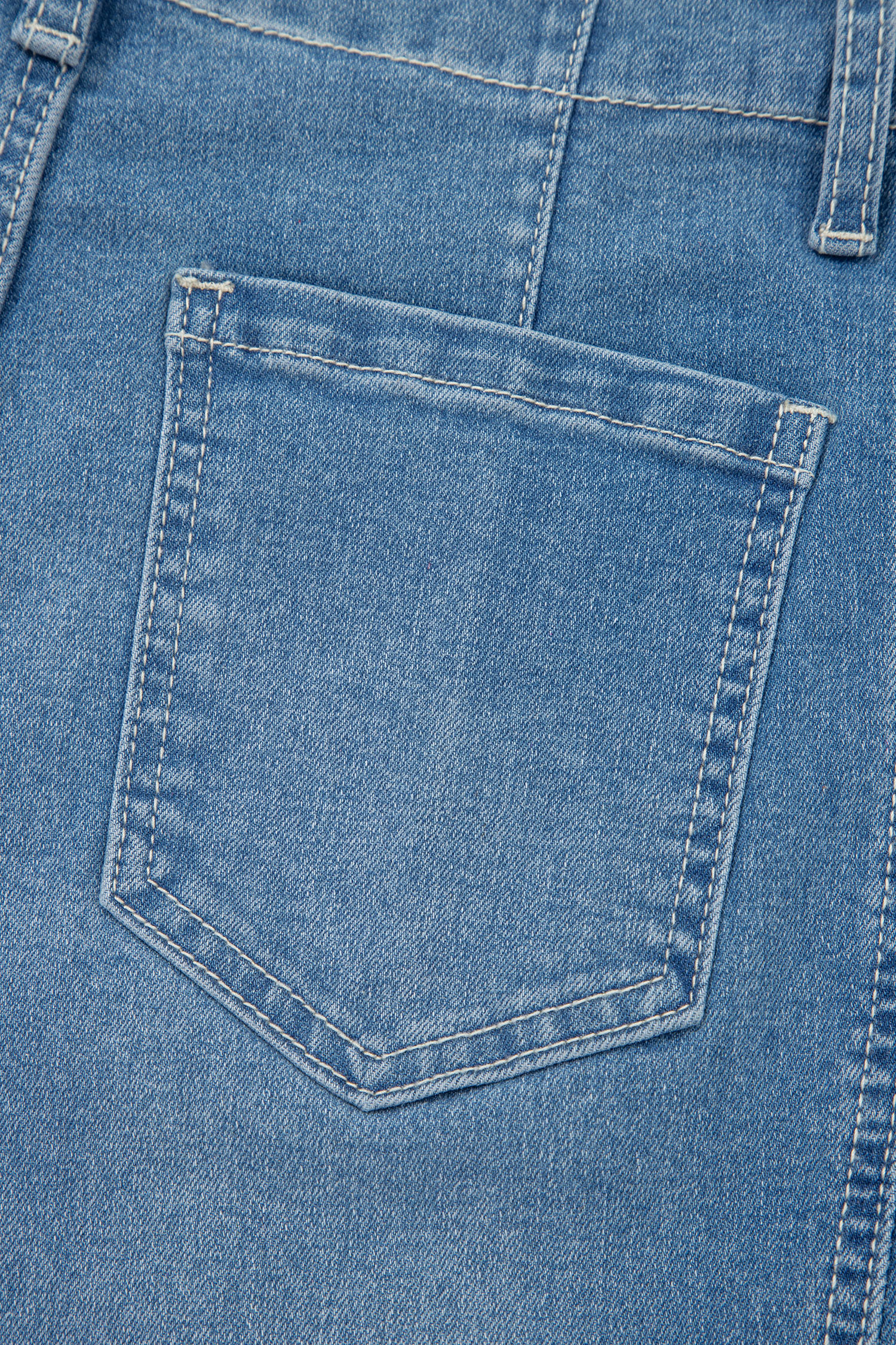 Sky Blue Medium Wash Cuffed Barrel Jeans - loveforevers