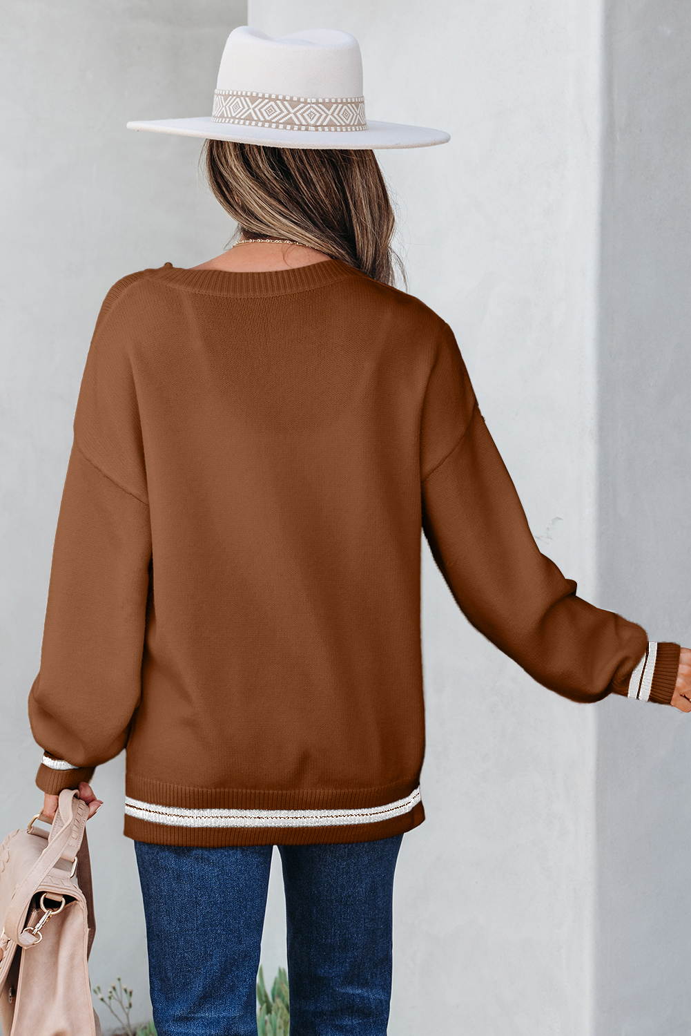 Coffee See You Cowboy Embroidered Western Graphic Sweater - loveforevers