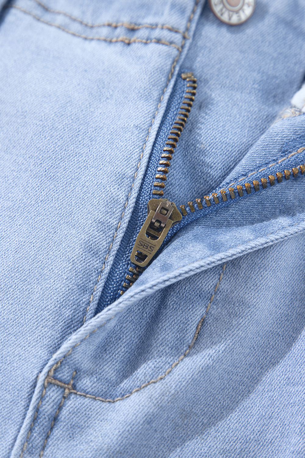 Beau Blue Loose Straight Leg Cropped High Waist Jeans - loveforevers