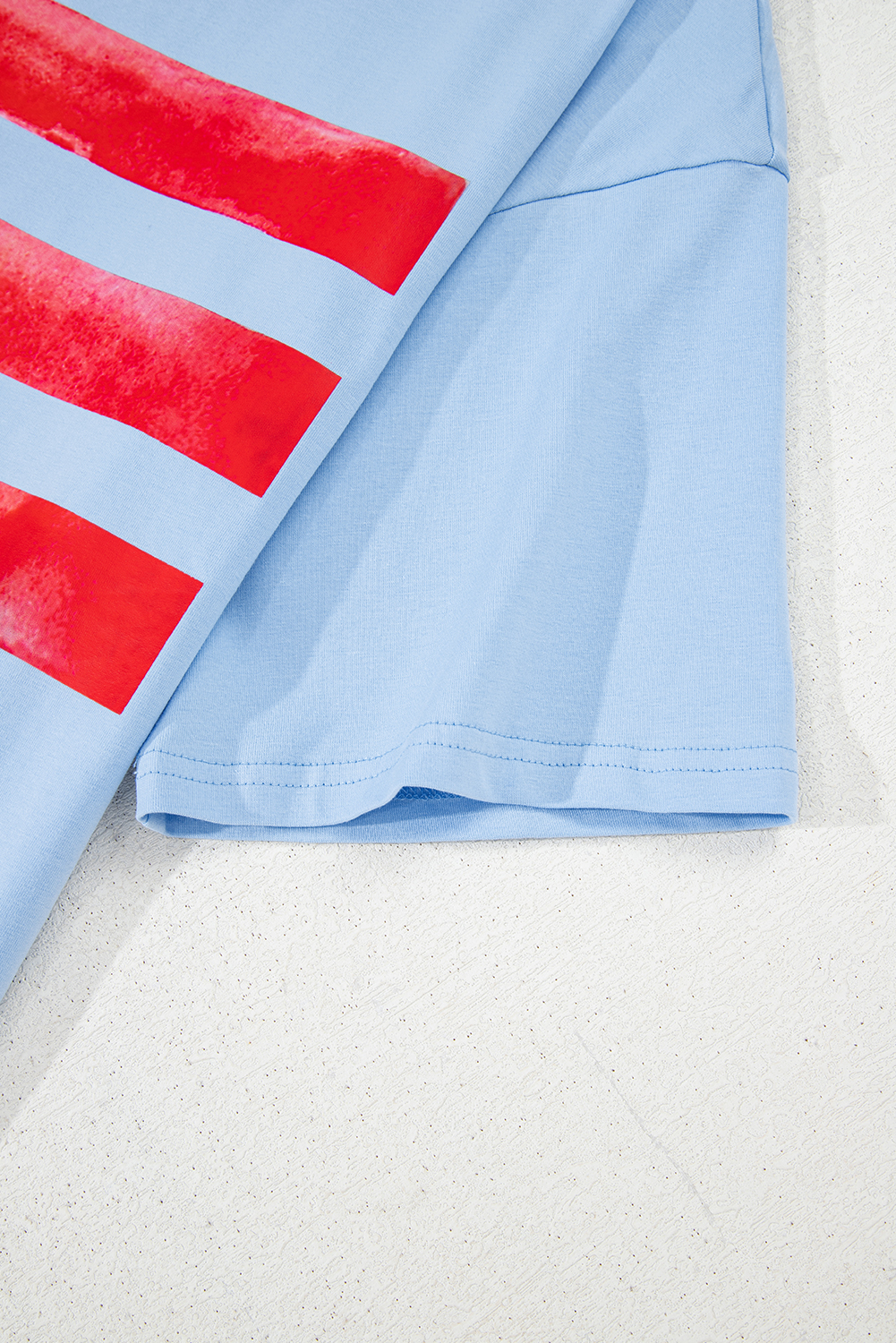 Myosotis Flag Bow Graphic Crewneck Tee - loveforevers