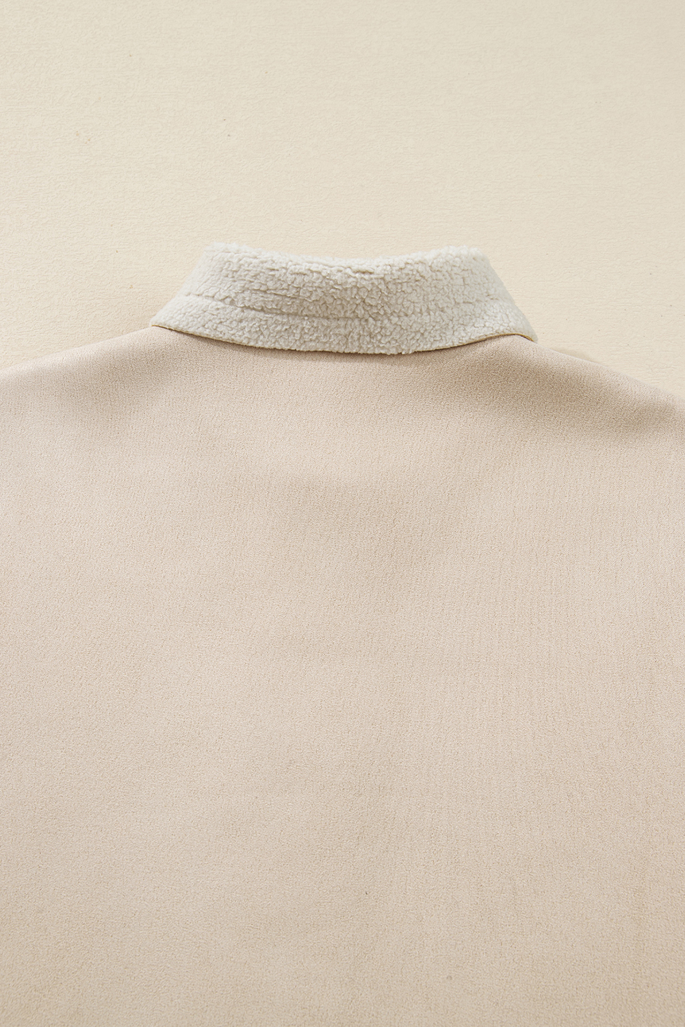 Parchment Suede Sherpa Lined Western Loose Jacket - loveforevers