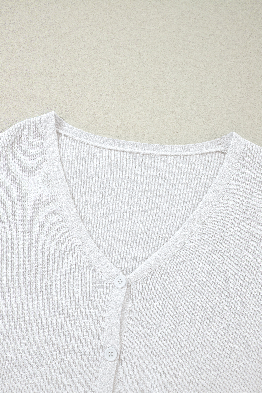 Moss Green Lightweight Ribbed Knit Button Front V Neck Cardigan - loveforevers