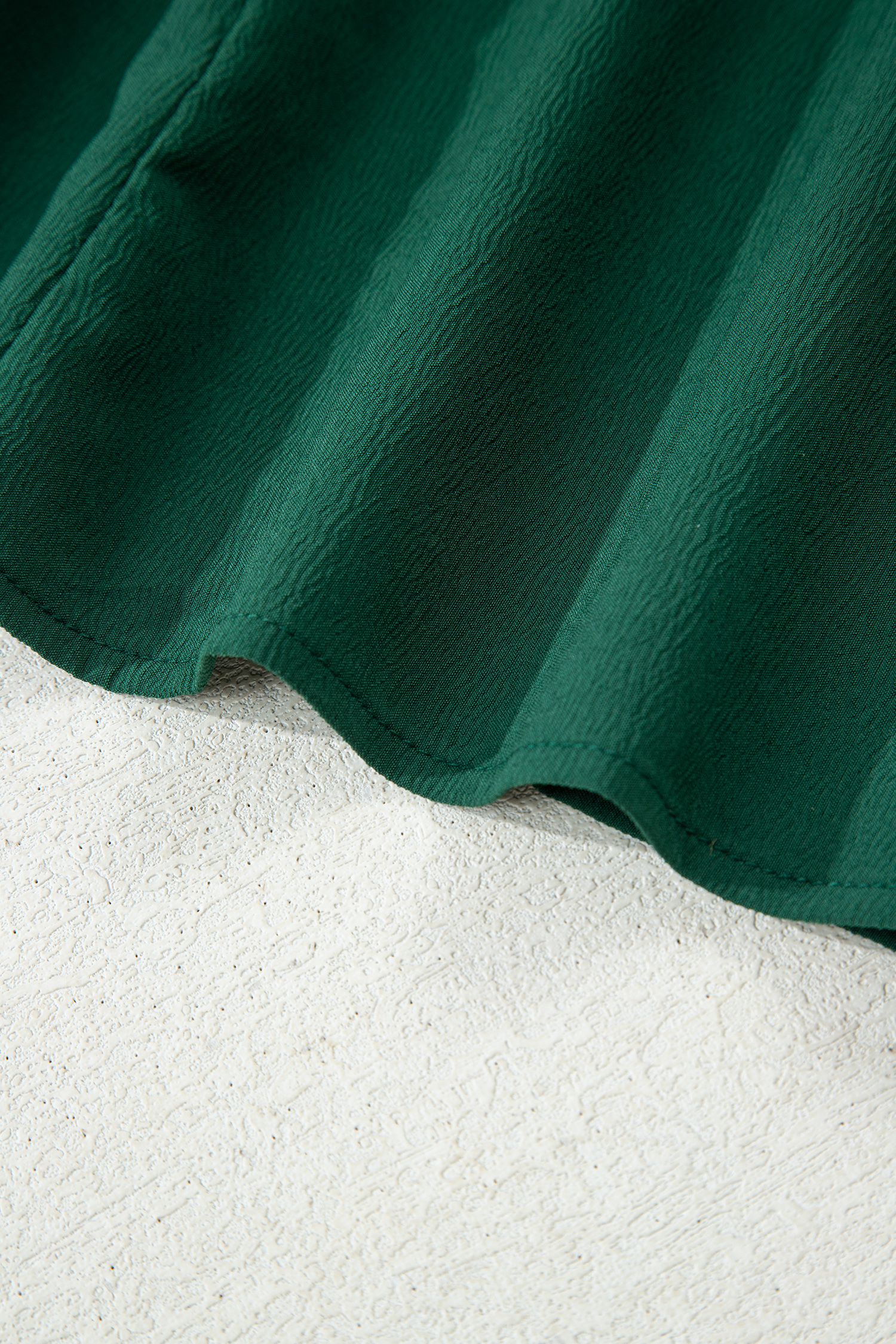 Blackish Green Solid Long Sleeve Button V Neck Tiered Maxi Dress - loveforevers