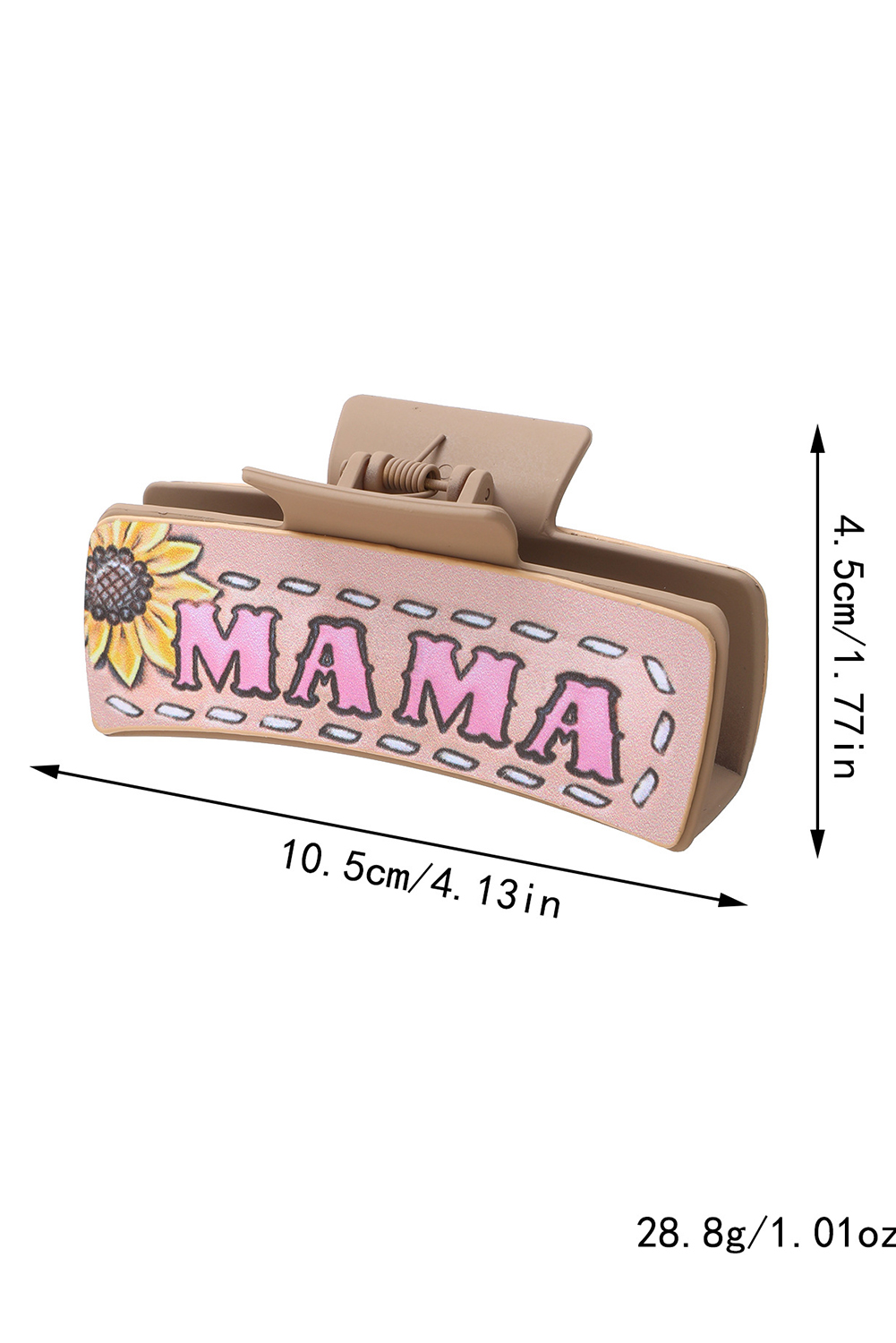 MAMA Sunflower Print Large Hair Clip - loveforevers