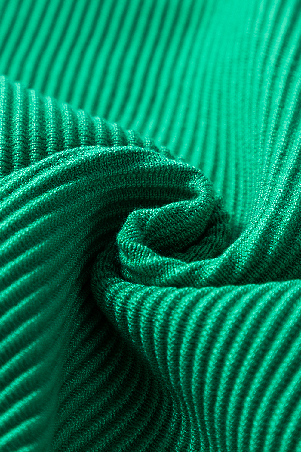 Dark Green Ribbed Criss Cross Halter Neck Sheath Sweater Tank Top - loveforevers