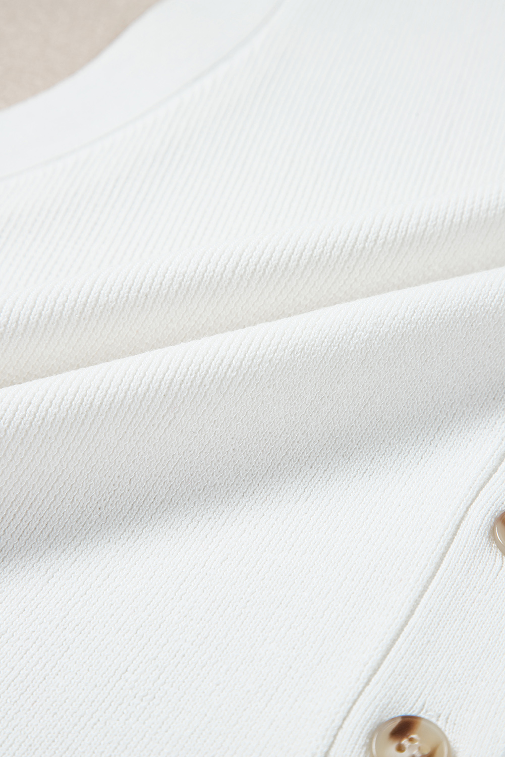 White V Neck Buttoned Sweater Vest - loveforevers