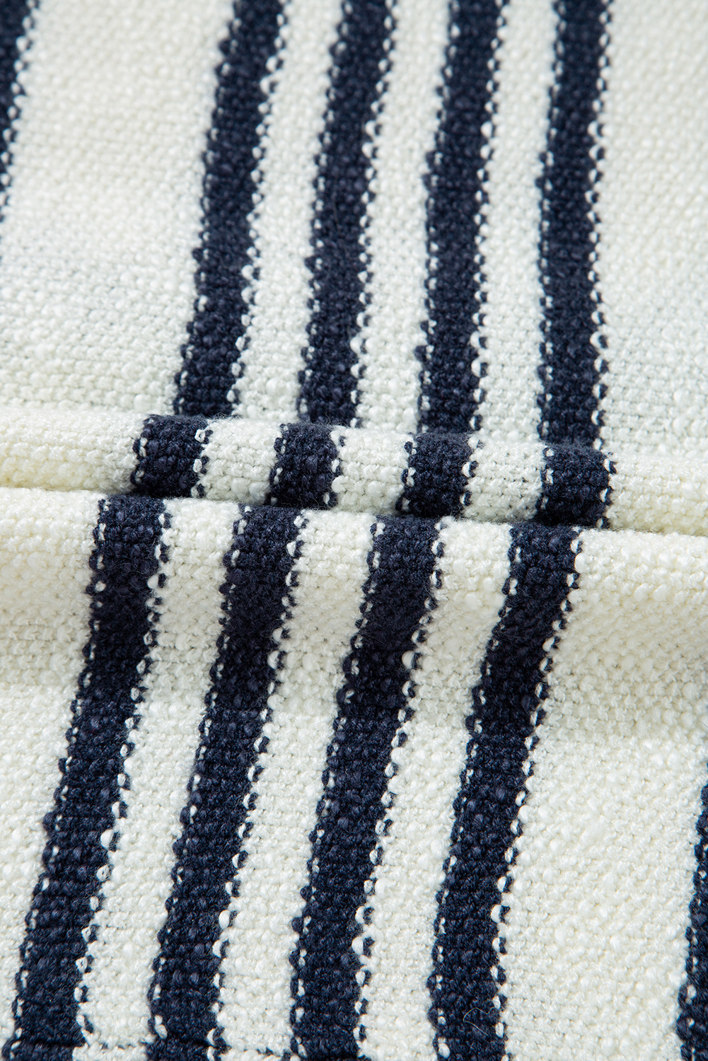 Blue Stripe Loose Buttoned V Neck Sweater Vest - loveforevers