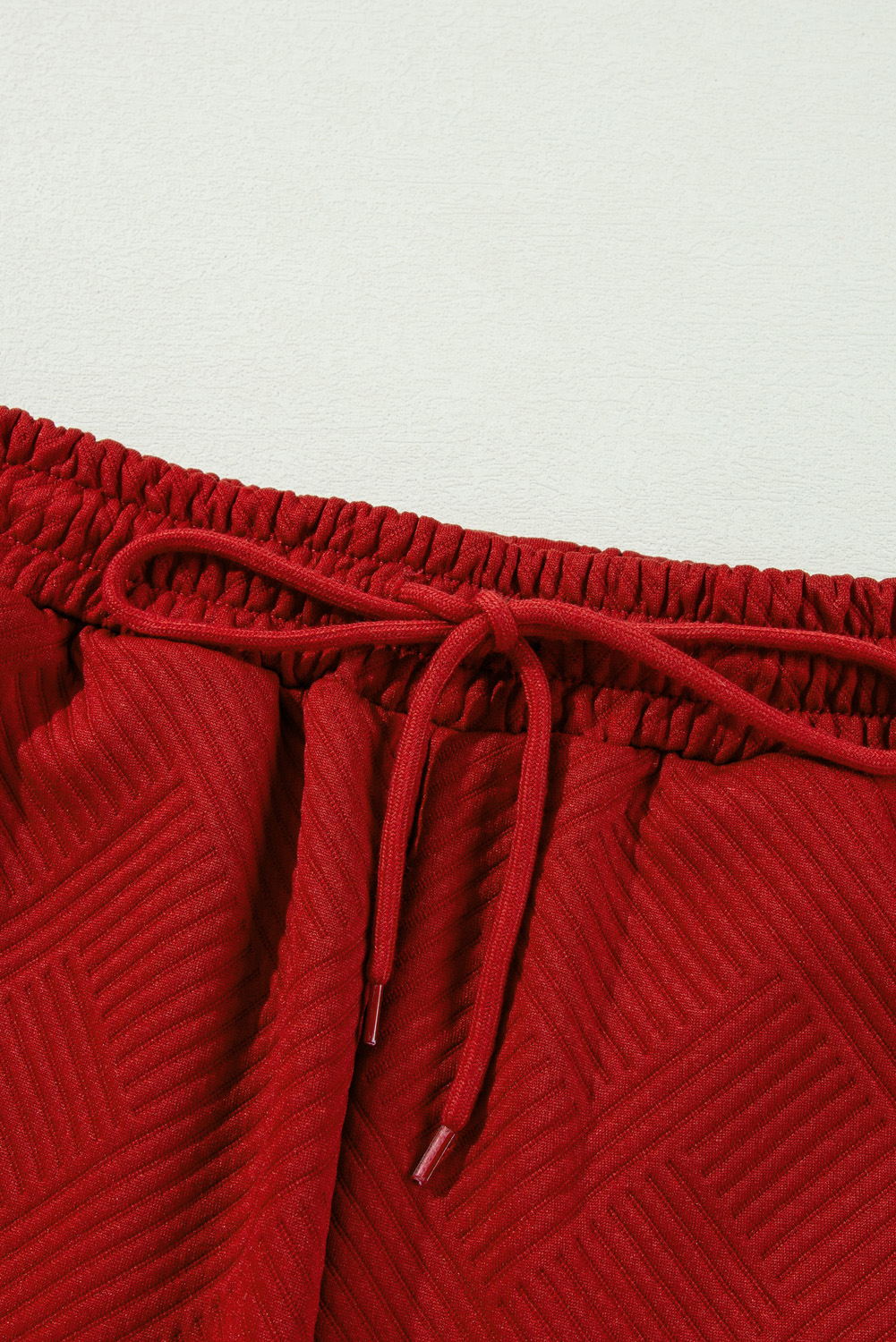 Red Dahlia Ultra Loose Textured 2pcs Slouchy Outfit - loveforevers