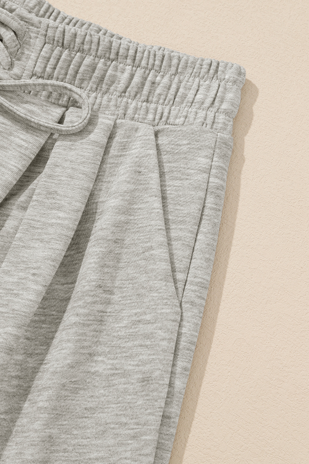 Burgundy Tied Elastic High Waist Pleated Detail Solid Sweatpants - loveforevers