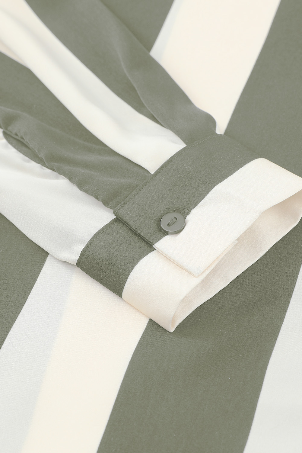 Green Striped Soft Relaxed Button Up Shirt - loveforevers