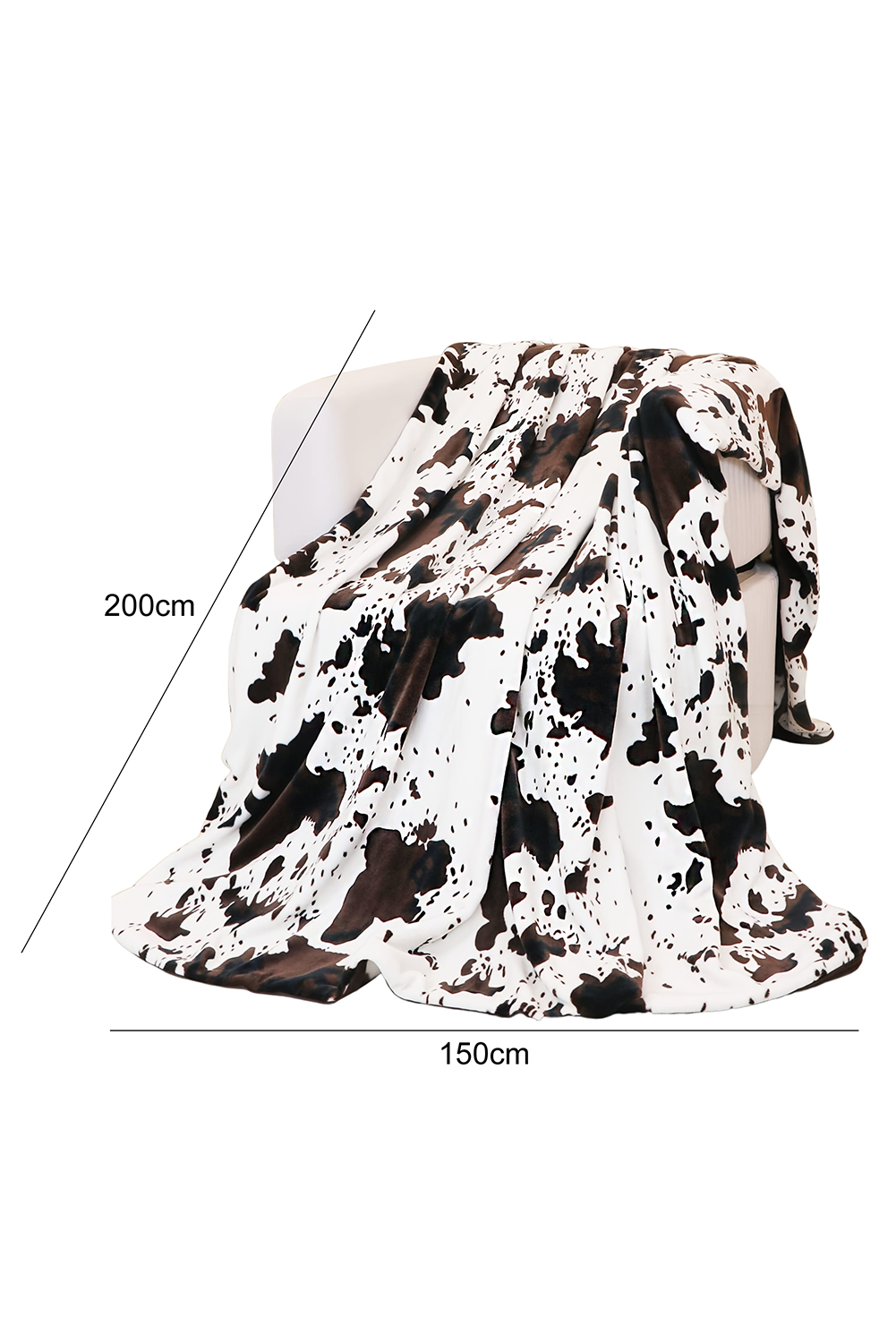 Multicolour Cow Spots Plush Blanket - loveforevers