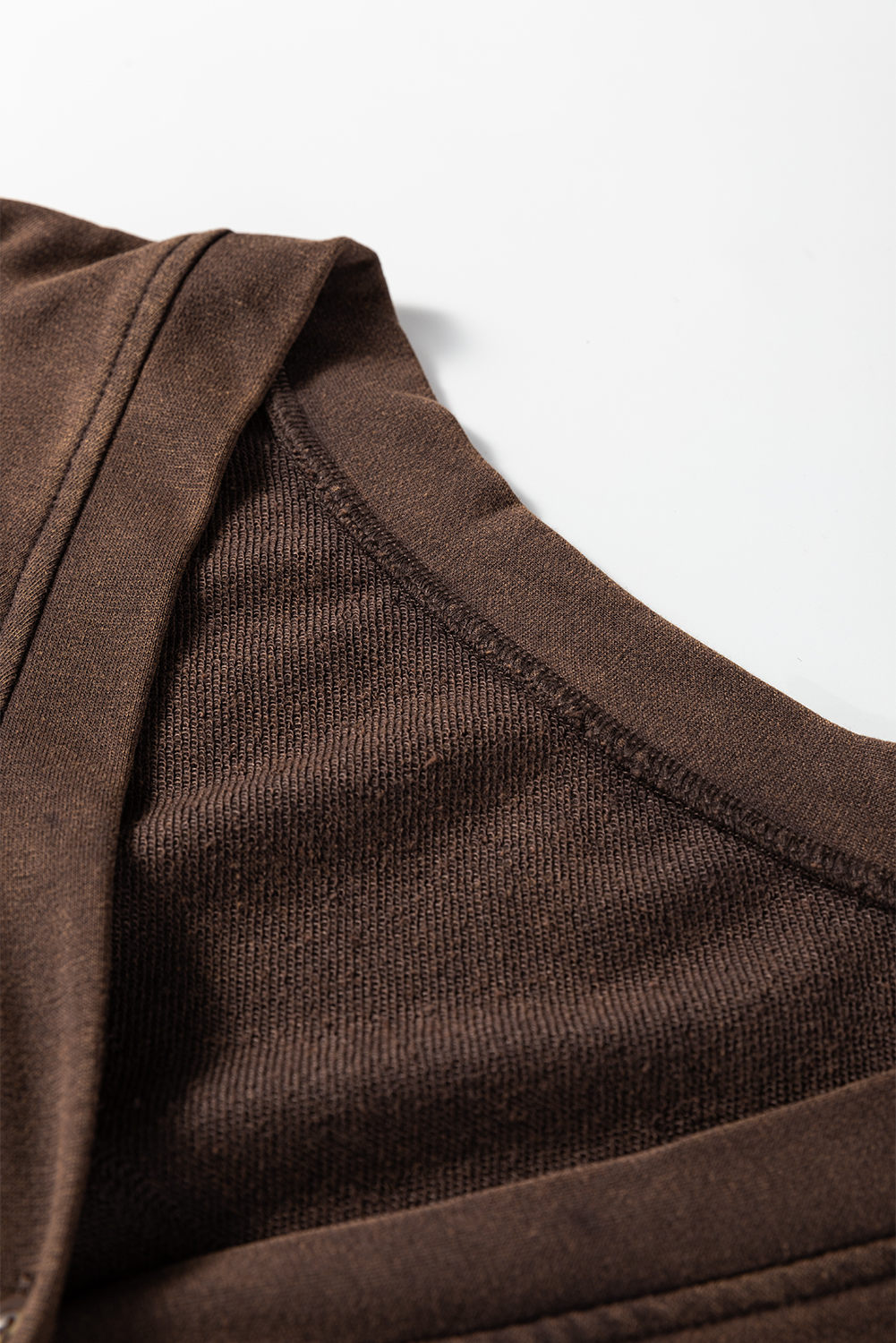 Coffee Button Front V Neck Casual Cardigan - loveforevers