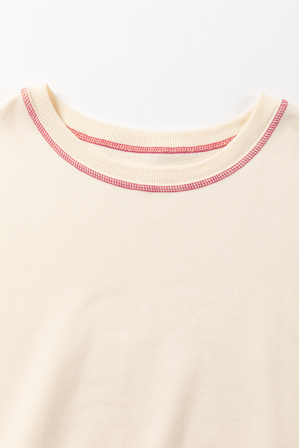 Contrast Stitching Split Baggy Sweatshirt - loveforevers