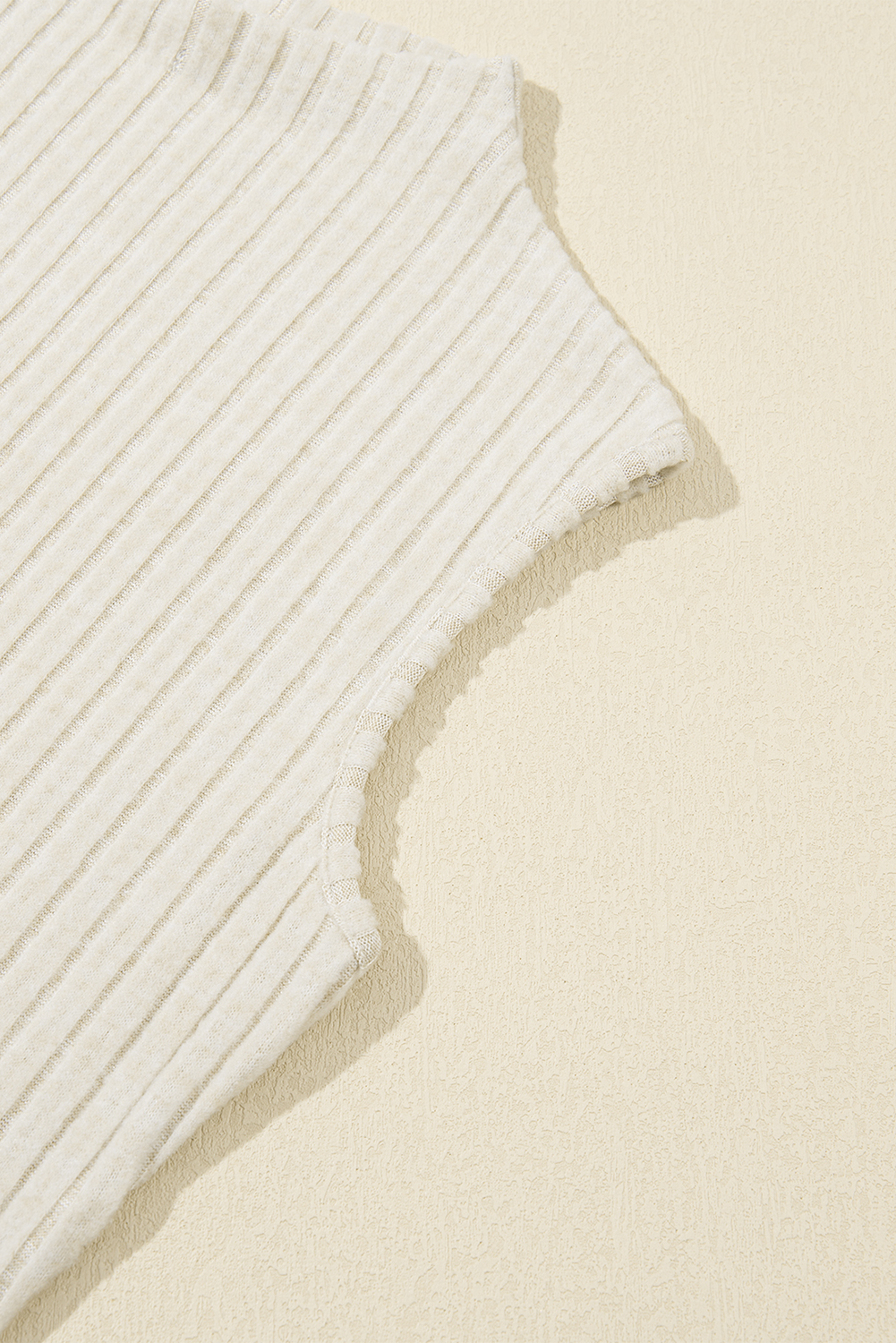 Apricot Ribbed Knit Mock Neck Tank Top - loveforevers