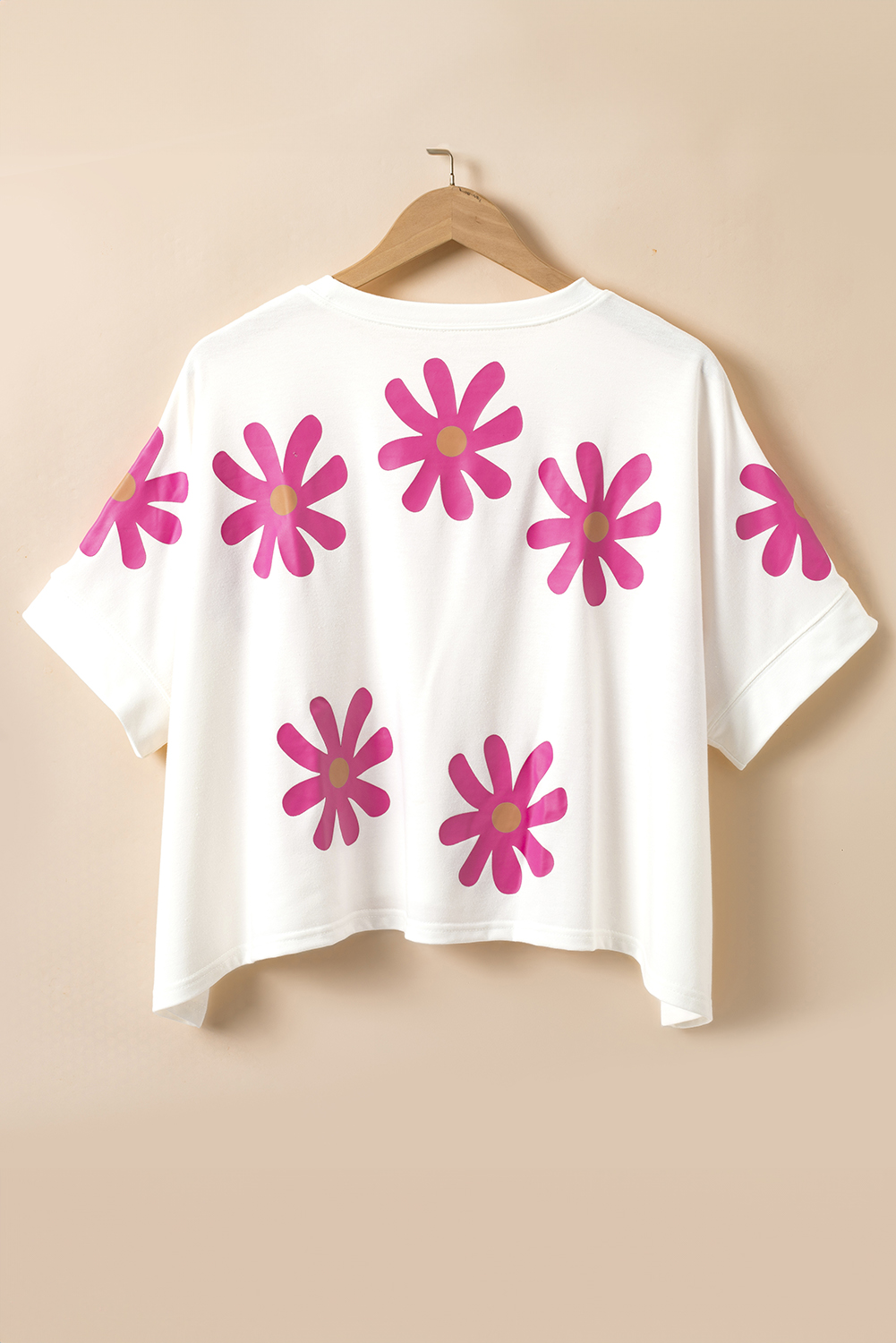 White Daisy Flower Printed Casual T Shirt - loveforevers