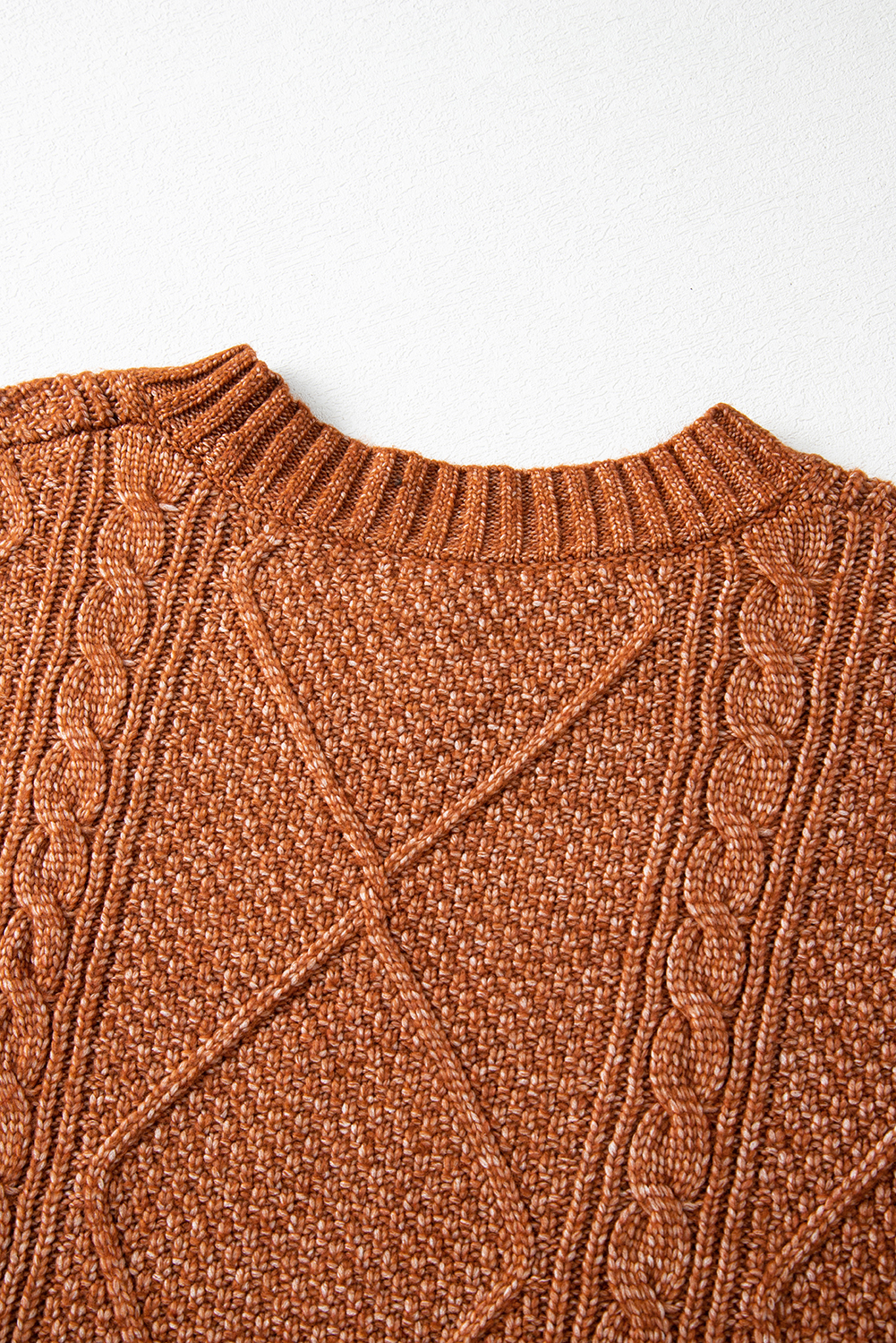 Parchment Cable Knit Drop Shoulder Loose Fit Sweater Dress - loveforevers