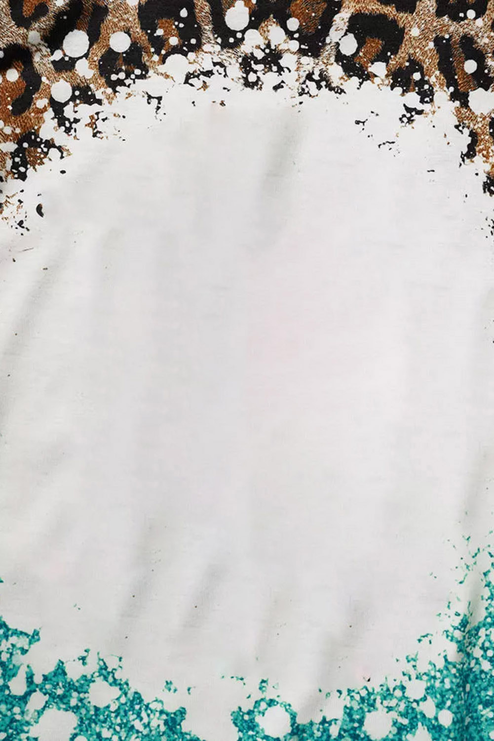 Light Blue Bleached Leopard Tie-dye Print Tank Top - loveforevers