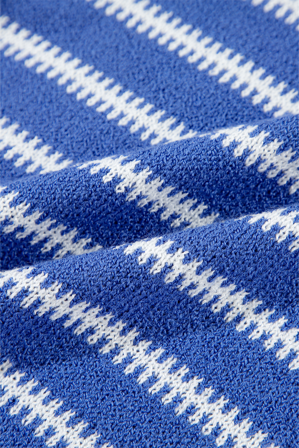 Sky Blue Stripe Drop Shoulder Casual Sweater - loveforevers