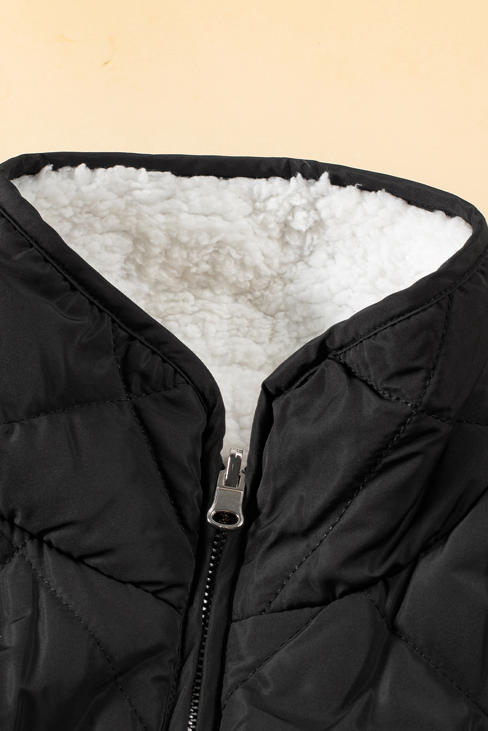 Pink Fleece Lined Quilted Vest Coats - loveforevers